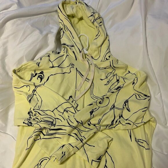 Very Rare Jil Sander Yellow/Beige Zodiac Hoodie Men's Size L - Picture 1 of 5